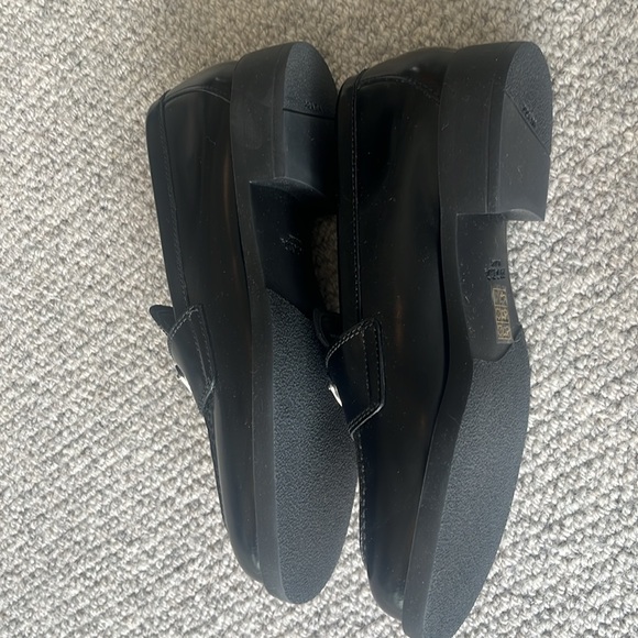 NWOT Prada Black Brushed Leather Loafers- comes with box,  dust covers- - Picture 10 of 14